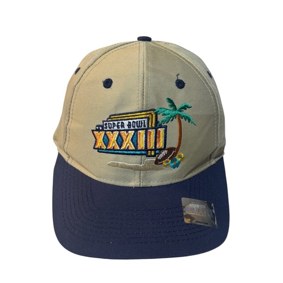 Vintage 1998 LOGO 7 Super Bowl XXXIII NFL Football SnapBack Hat OSFA NWT - Picture 2 of 9